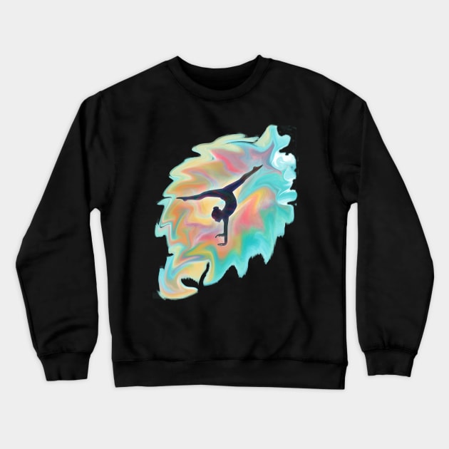 Watercolor Swirl Dancer - Gymnast - Acro Dancer Crewneck Sweatshirt by XanderWitch Creative